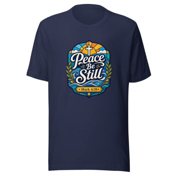 Peace Be Still Mark 4:39 Graphic Tee mockup 2 Peace Be Still Mark 4:39 Graphic Tee mockup 2