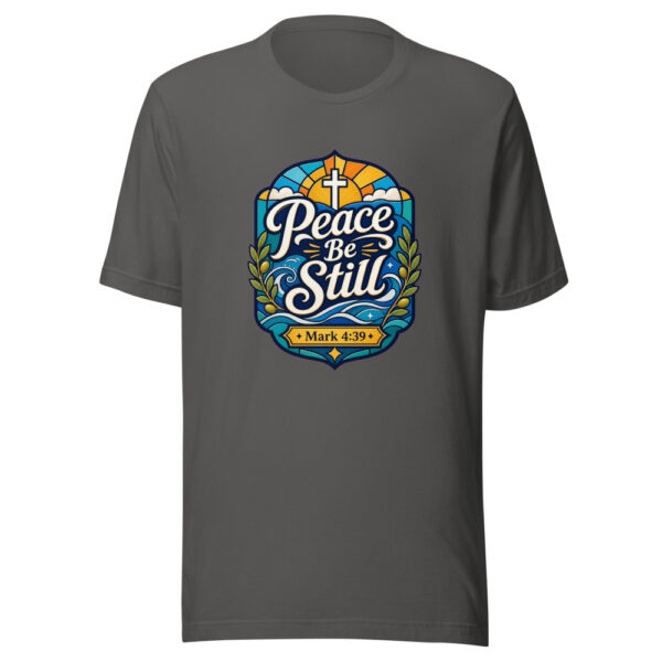 Peace Be Still Mark 4:39 Graphic Tee mockup 3 Peace Be Still Mark 4:39 Graphic Tee mockup 3