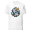 Peace Lives Here Graphic Tee mockup 3