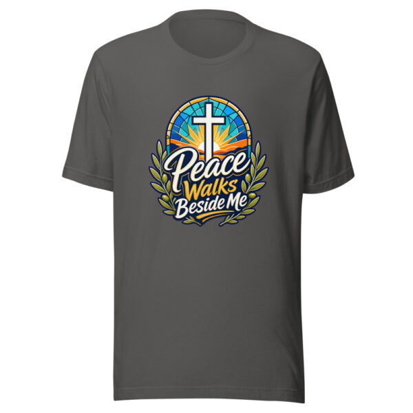 Peace Walks Beside Me Graphic Tee mockup 5