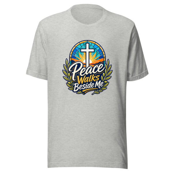 Peace Walks Beside Me Graphic Tee mockup 6