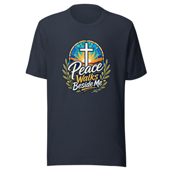 Peace Walks Beside Me Graphic Tee mockup 8