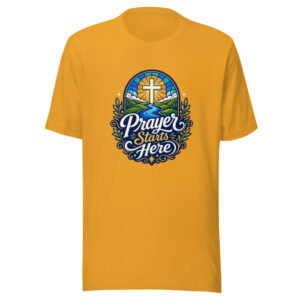 Prayer Starts Here Graphic Tee front view