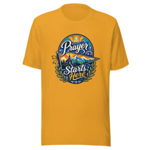 Prayer Starts Here Graphic Tee front view
