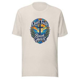 Quiet Faith Brave Heart Graphic Tee front view