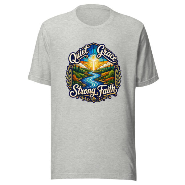 Quiet Grace Strong Faith Graphic Tee front view