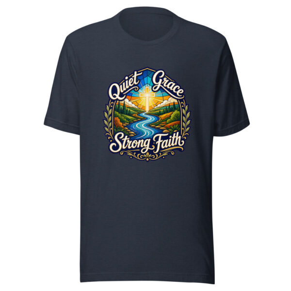 Quiet Grace Strong Faith Graphic Tee mockup 7