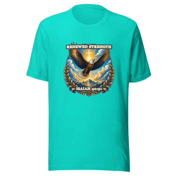 RENEWED STRENGTH / ISAIAH 40:31 Heartbeat-20260614-christianshirtstore-codex Graphic Tee mockup 3