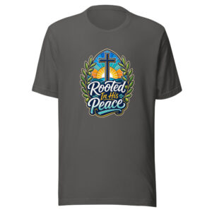 Rooted In His Peace Graphic Tee mockup 1 Rooted In His Peace Graphic Tee front view
