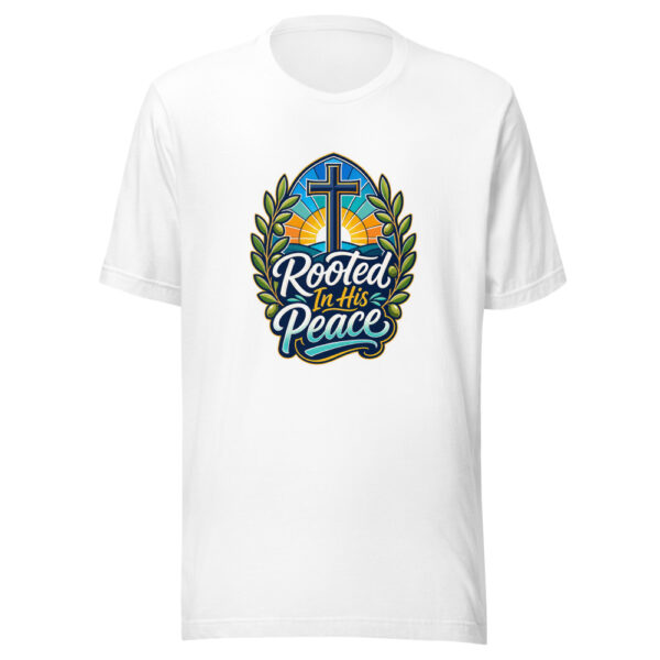 Rooted In His Peace Graphic Tee mockup 3 Rooted In His Peace Graphic Tee mockup 3
