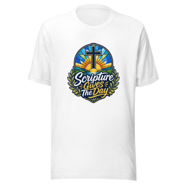 Scripture Gives The Day Graphic Tee mockup 3 Scripture Gives The Day Graphic Tee mockup 3