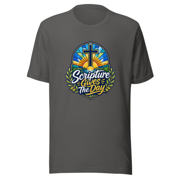 Scripture Gives The Day Graphic Tee mockup 5 Scripture Gives The Day Graphic Tee mockup 5