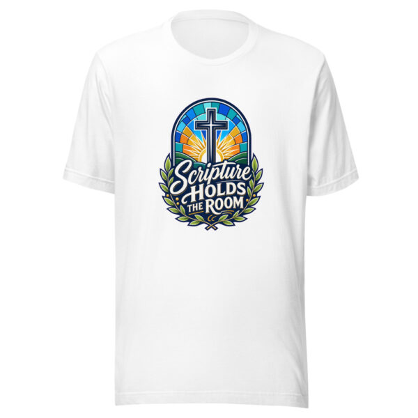 Scripture Holds The Room Graphic Tee mockup 3 Scripture Holds The Room Graphic Tee mockup 3