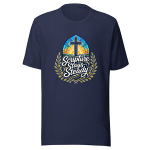 Scripture Stays Steady Graphic Tee mockup 1 Scripture Stays Steady Graphic Tee front view