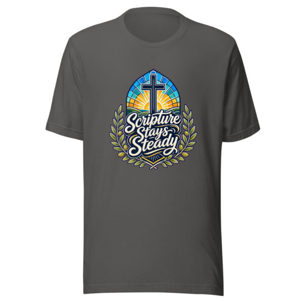 Scripture Stays Steady Graphic Tee mockup 4 Scripture Stays Steady Graphic Tee mockup 4