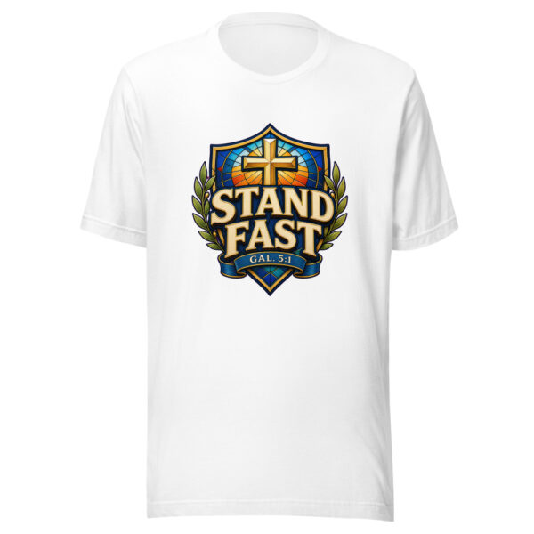 Stand Fast Gal. 5:1 Heartbeat-20260614-christian-verse-codex Graphic Tee mockup 3 Stand Fast Gal. 5:1 Heartbeat-20260614-christian-verse-codex Graphic Tee mockup 3