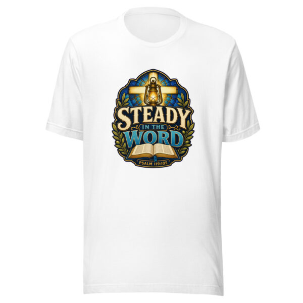 Steady In The Word Psalm 119:105 Heartbeat-20260613-verse-codex Graphic Tee mockup 3 Steady In The Word Psalm 119:105 Heartbeat-20260613-verse-codex Graphic Tee mockup 3