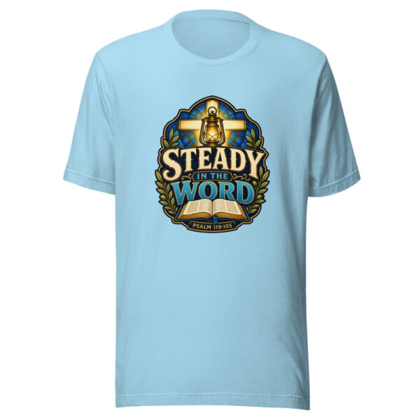 Steady In The Word Psalm 119:105 Heartbeat-20260613-verse-codex Graphic Tee mockup 5