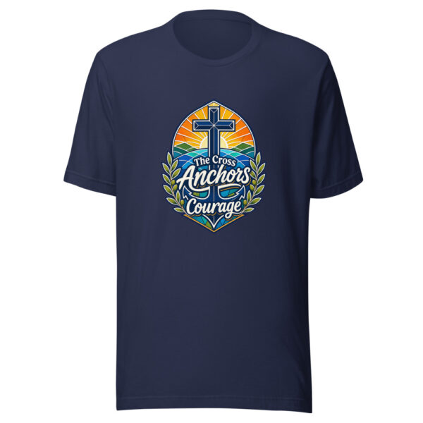 The Cross Anchors Courage Graphic Tee mockup 3 The Cross Anchors Courage Graphic Tee mockup 3