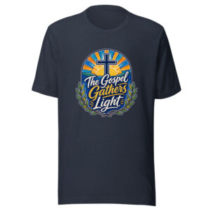 The Gospel Gathers Light Graphic Tee mockup 1 The Gospel Gathers Light Graphic Tee front view