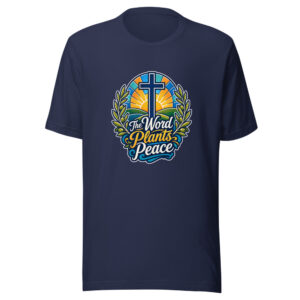 The Word Plants Peace Graphic Tee mockup 1 The Word Plants Peace Graphic Tee front view