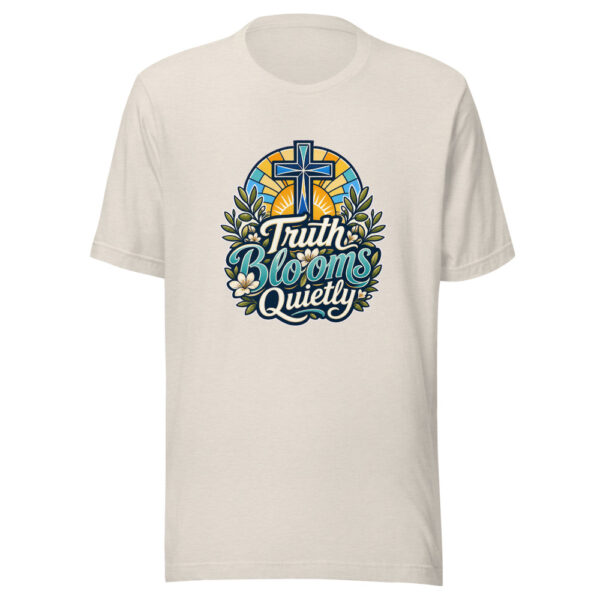Truth Blooms Quietly Graphic Tee mockup 8 Truth Blooms Quietly Graphic Tee mockup 8