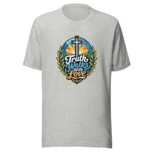 Truth Walks With Love Graphic Tee mockup 1 Truth Walks With Love Graphic Tee front view