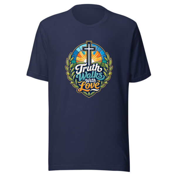 Truth Walks With Love Graphic Tee mockup 4