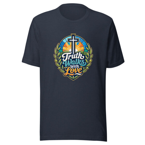Truth Walks With Love Graphic Tee mockup 7
