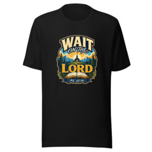Wait On The Lord Ps. 27:14 Heartbeat-20260613-christian-verse-codex Graphic Tee mockup 1 Wait On The Lord Ps. 27:14 Heartbeat-20260613-christian-verse-codex Graphic Tee front view