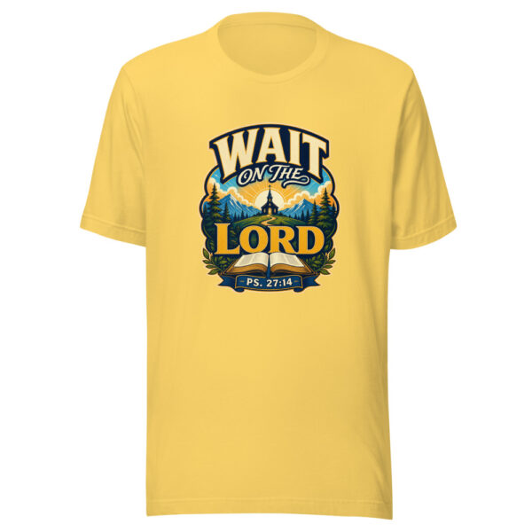 Wait On The Lord Ps. 27:14 Heartbeat-20260613-christian-verse-codex Graphic Tee mockup 6