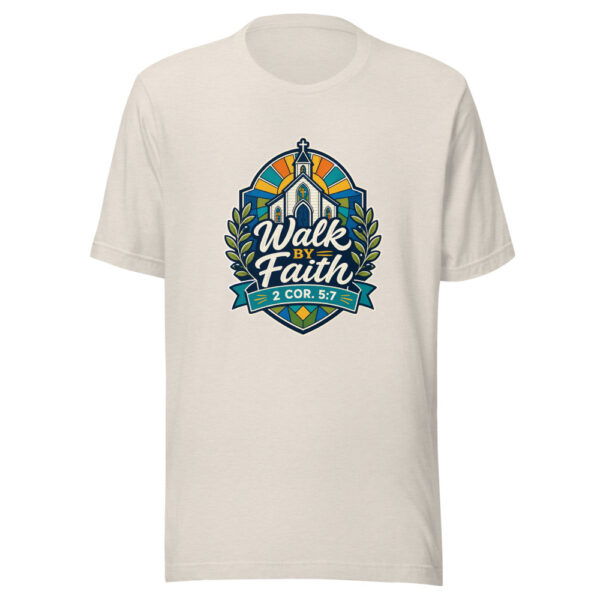Walk By Faith 2 Cor. 5:7 Graphic Tee front view