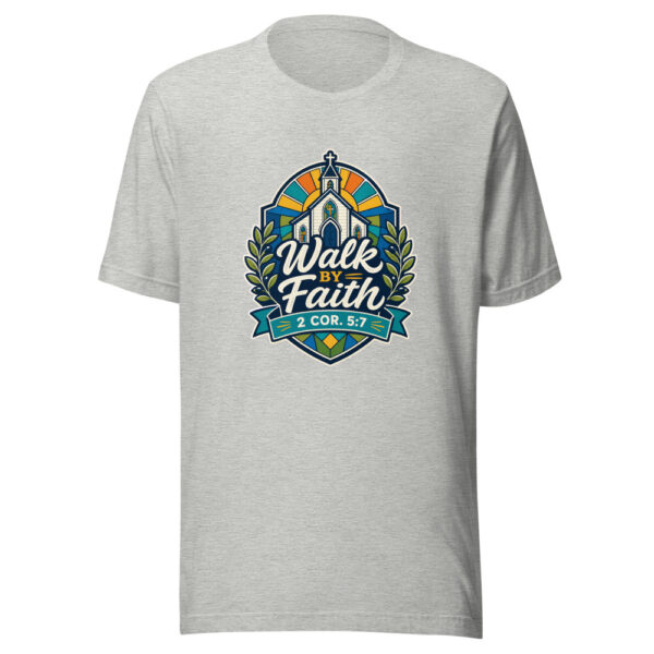 Walk By Faith 2 Cor. 5:7 Graphic Tee mockup 4 Walk By Faith 2 Cor. 5:7 Graphic Tee mockup 4