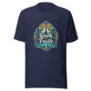 Walk By Faith 2 Cor. 5:7 Graphic Tee mockup 4