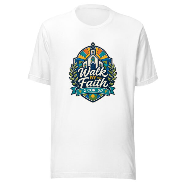 Walk By Faith 2 Cor. 5:7 Graphic Tee mockup 5 Walk By Faith 2 Cor. 5:7 Graphic Tee mockup 5