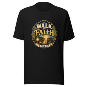 Walk By Faith 2 Cor. 5:7 Heartbeat-20260613-manual-codex Graphic Tee mockup 1 Walk By Faith 2 Cor. 5:7 Heartbeat-20260613-manual-codex Graphic Tee front view