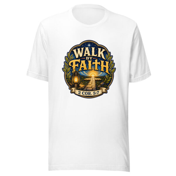 Walk By Faith 2 Cor. 5:7 Heartbeat-20260613-manual-codex Graphic Tee mockup 5