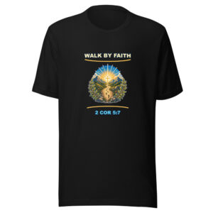WALK BY FAITH 2 COR 5:7 Heartbeat-20260614-christianshirtstore-codex Graphic Tee mockup 1 WALK BY FAITH 2 COR 5:7 Heartbeat-20260614-christianshirtstore-codex Graphic Tee front view