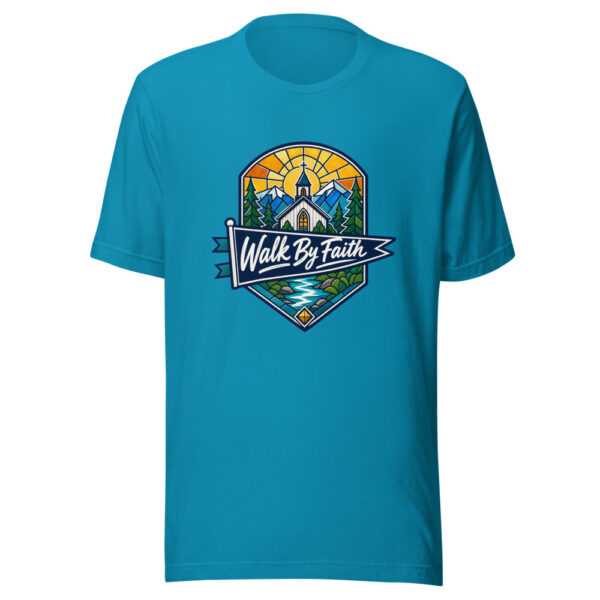 Walk By Faith Graphic Tee mockup 2