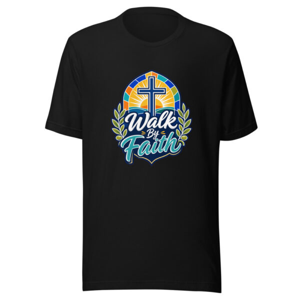 Walk By Faith Graphic Tee mockup 2