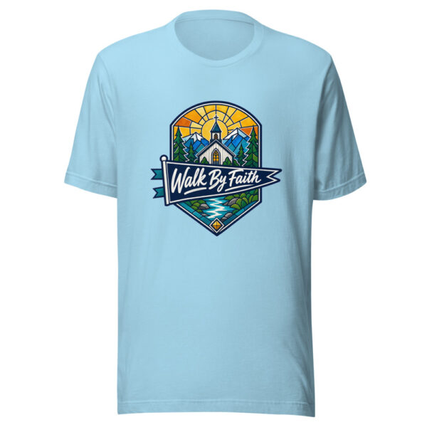 Walk By Faith Graphic Tee mockup 5