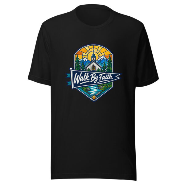 Walk By Faith Graphic Tee mockup 7