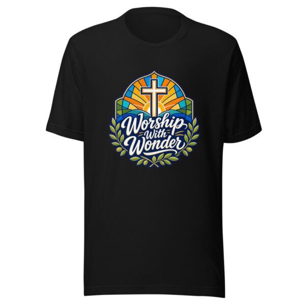 Worship With Wonder Graphic Tee mockup 2