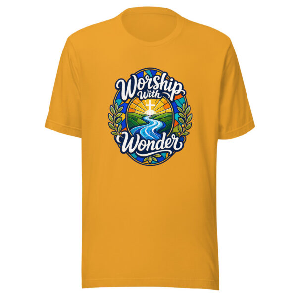 Worship With Wonder Graphic Tee mockup 4