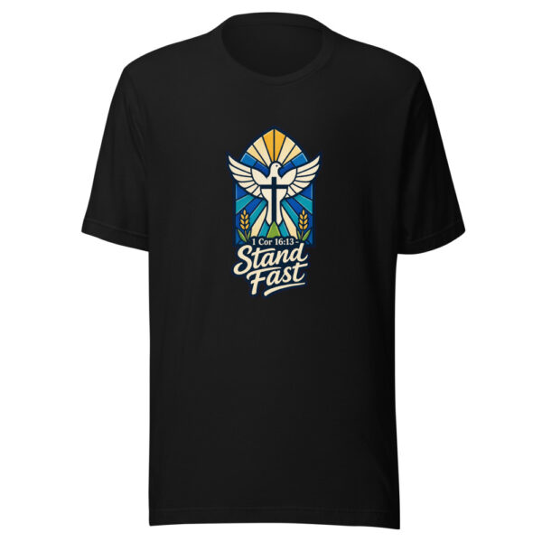 1 Cor 16:13 - Stand Fast Graphic Tee mockup 7 1 Cor 16:13 - Stand Fast Graphic Tee mockup 7