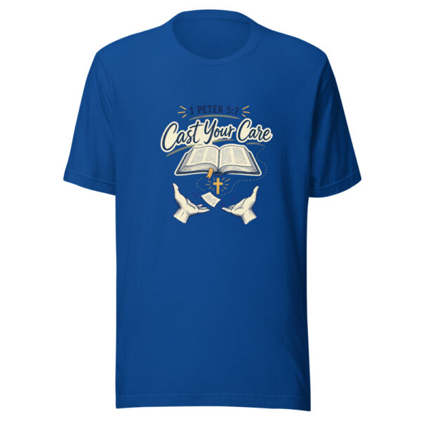 1 Peter 5:7 Cast Your Care Heartbeat-20260630T211654Z Graphic Tee mockup 1 1 Peter 5:7 Cast Your Care Heartbeat-20260630T211654Z Graphic Tee front view
