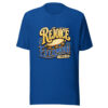 1 Thess 5:16 Rejoice Evermore Graphic Tee front view