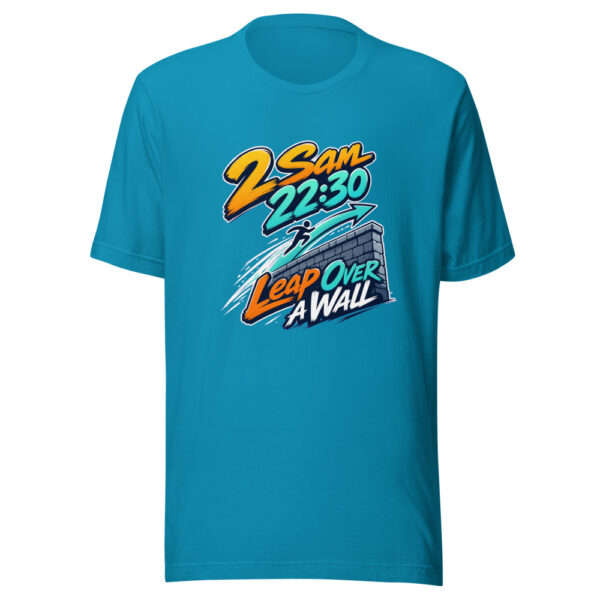 2 Sam 22:30 - Leap Over A Wall Graphic Tee mockup 2