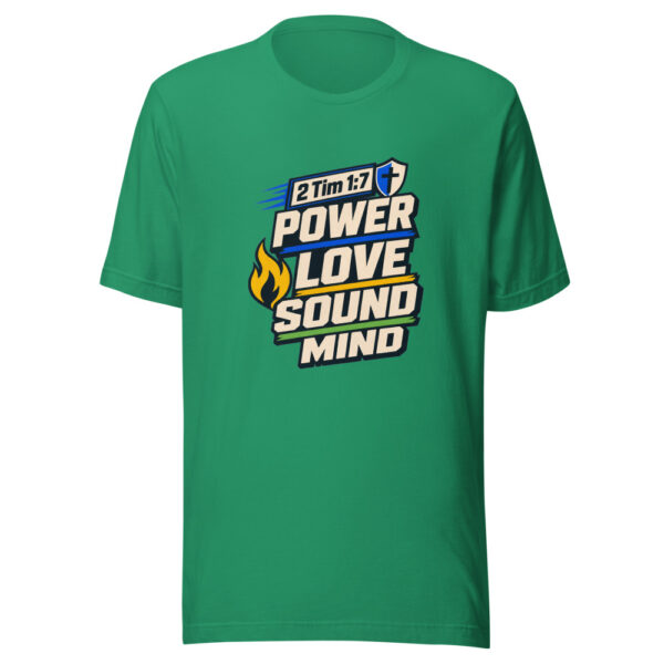 2 Tim 1:7 Power Love Sound Mind Heartbeat-20260701T011745Z Graphic Tee mockup 15