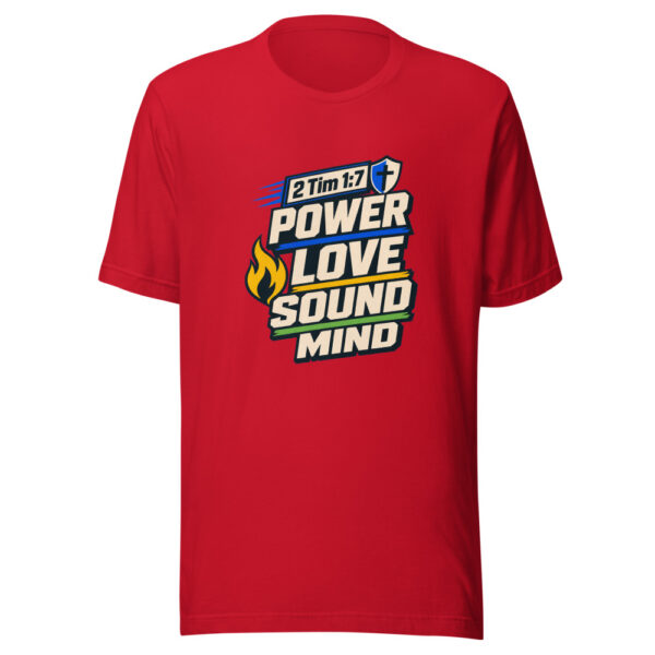 2 Tim 1:7 Power Love Sound Mind Heartbeat-20260701T011745Z Graphic Tee mockup 19